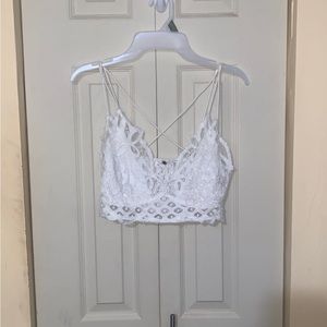 Free People Lace White Bralette/ Size Medium